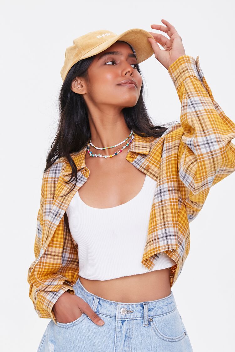 Flannel Cropped Shirt | Forever 21